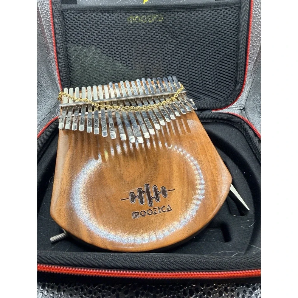 MOOZICA 21 Key EQ Kalimba Koa Wood Thumb Piano Kalimba Case Rare Find